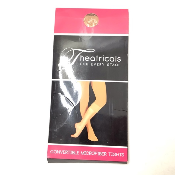 Theatricals Child Footed Microfiber Tights SIZE LC Large Child Ballet Pink New - Picture 5 of 9